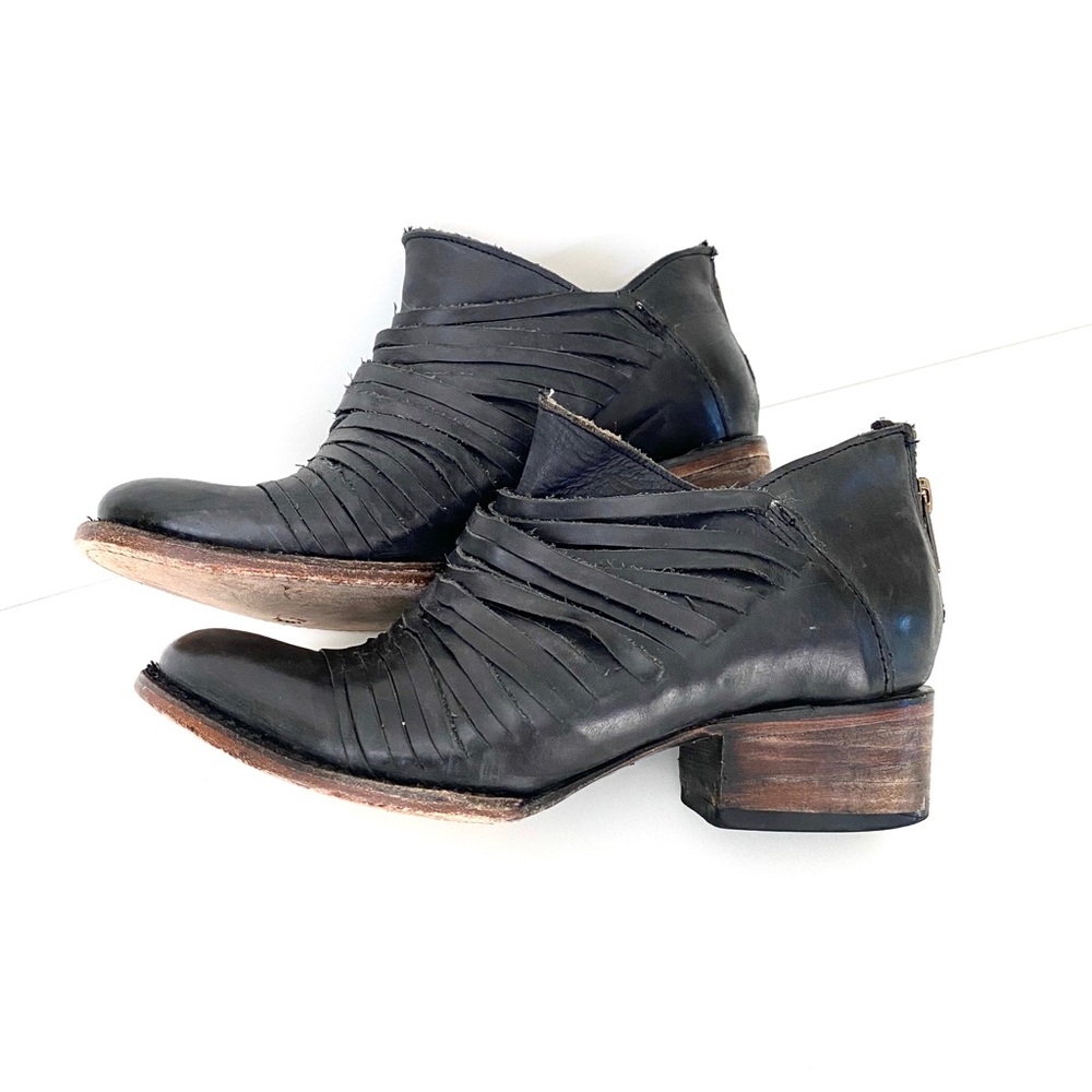 Freebird Black Leather Booties